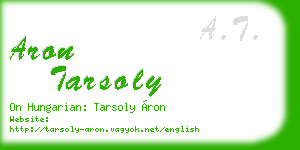 aron tarsoly business card
